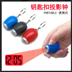 Home mini led projection clock – portable digital flashlight alarm for home & travel(made in china)